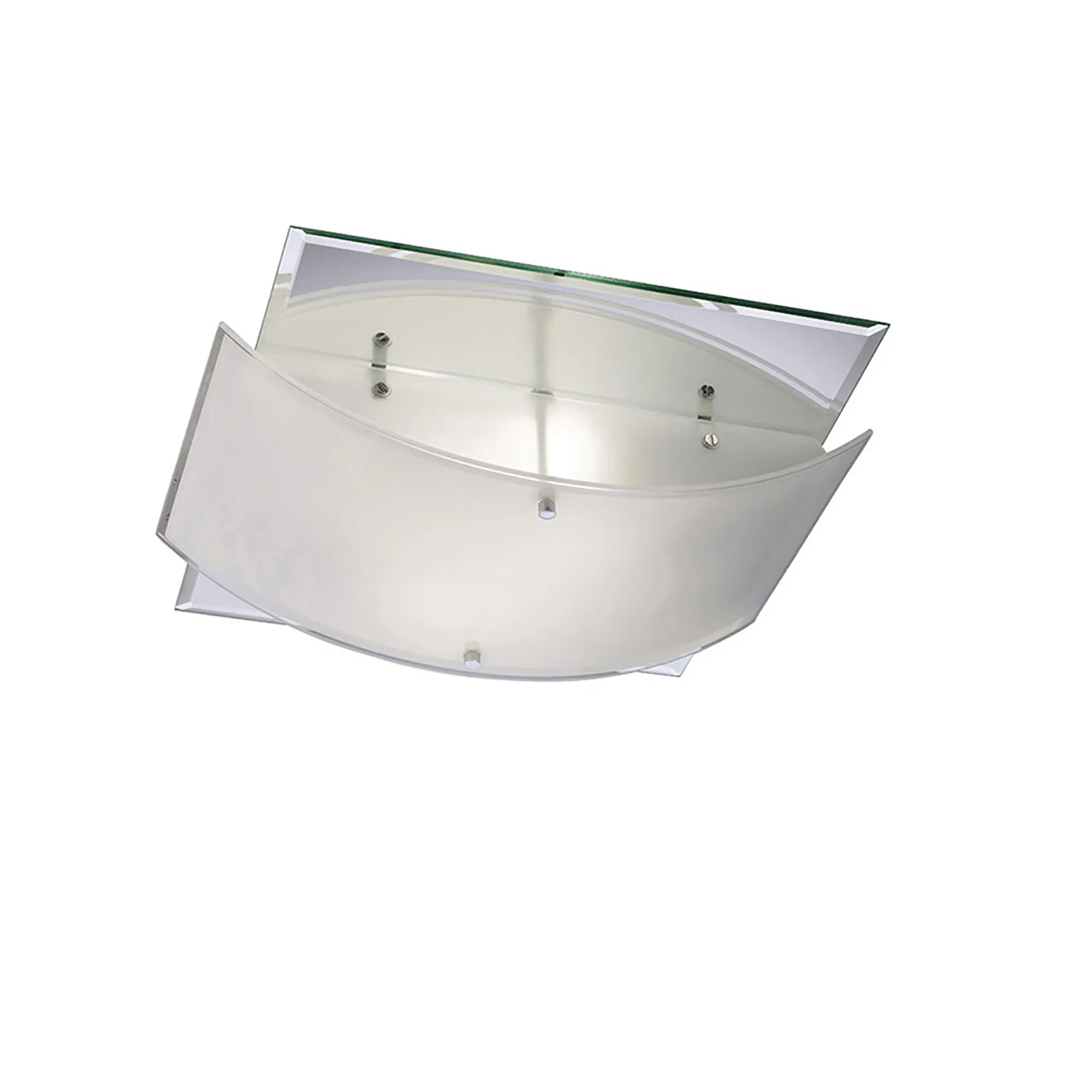 IL30994  Vito Glass Square  Flush Ceiling 2 Light